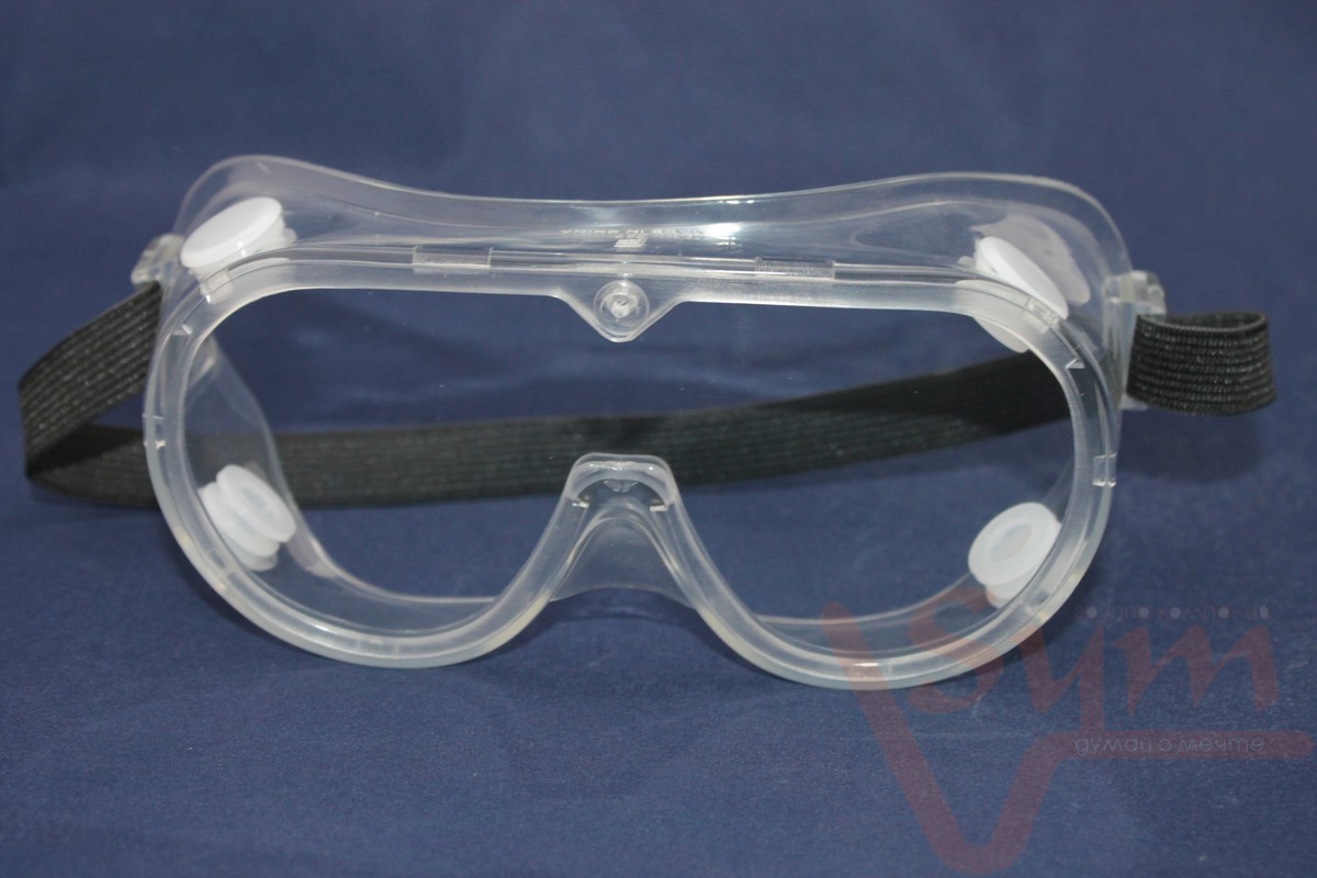 Очки защитные белые с резинкой EN166